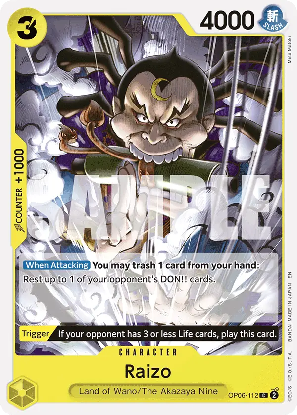 Raizo (Reprint), Starter Deck 28 GREEN/YELLOW Yamato OP06-112