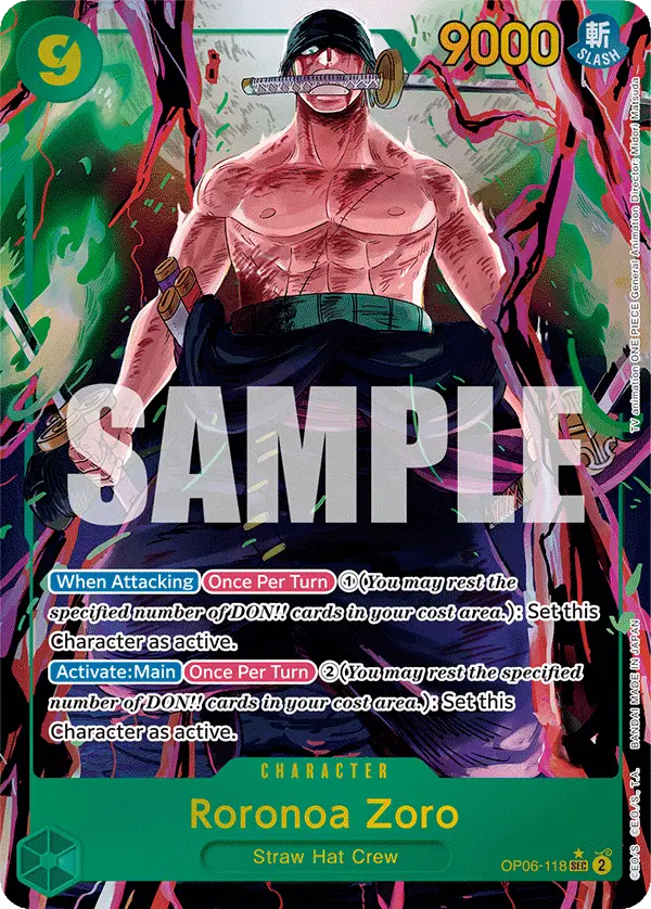 Roronoa Zoro (Alt Art), Wings of the Captain OP06-118
