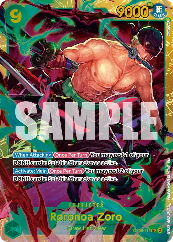 Roronoa Zoro (Reprint), Premium Booster -The Best- Vol. 2 OP06-118