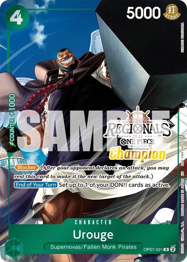 Urouge (Offline Regional Champion Card Set 2025 Vol.1), One Piece Promotion Cards OP07-021