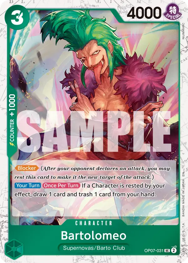 Bartolomeo (Pirate Foil), Premium Booster -The Best- Vol. 2 OP07-031