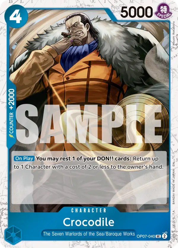 Crocodile (Pirate Foil), Premium Booster -The Best- Vol. 2 OP07-040