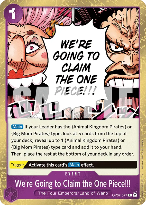 We're Going to Claim the One Piece!!!, 500 Years in the Future OP07-077