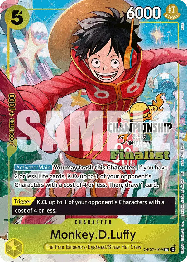 Monkey.D.Luffy (CS 25-26 Finalist Card Set 1), One Piece Promotion Cards OP07-109