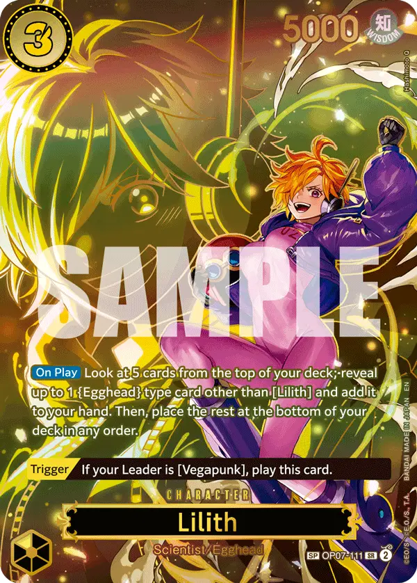 Lilith (SP), Carrying On His Will OP07-111