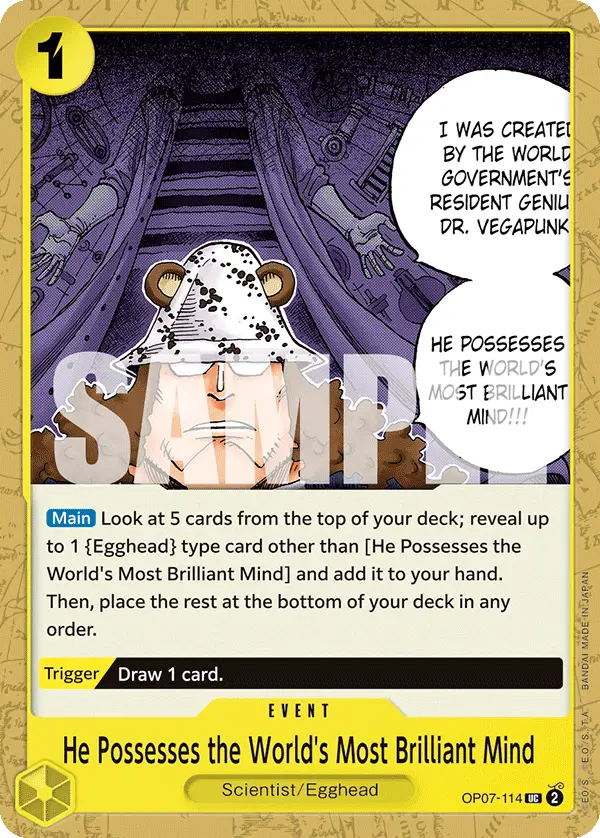 He Possesses the World's Most Brilliant Mind, 500 Years in the Future OP07-114