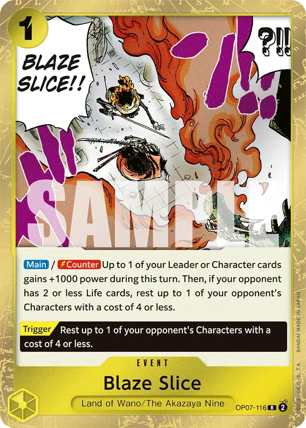 Blaze Slice, 500 Years in the Future OP07-116