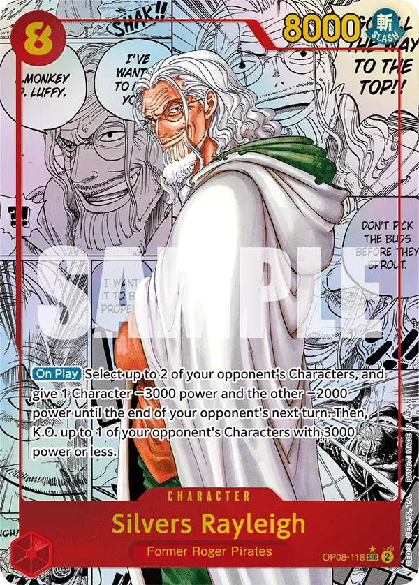 Silvers Rayleigh (Manga Alt Art), Two Legends OP08-118