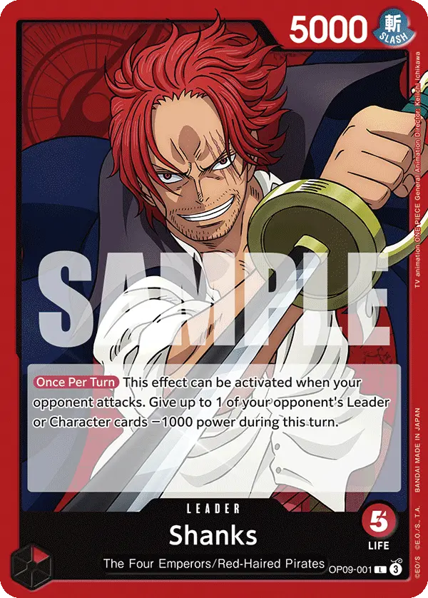 Shanks, Emperors in the New World OP09-001