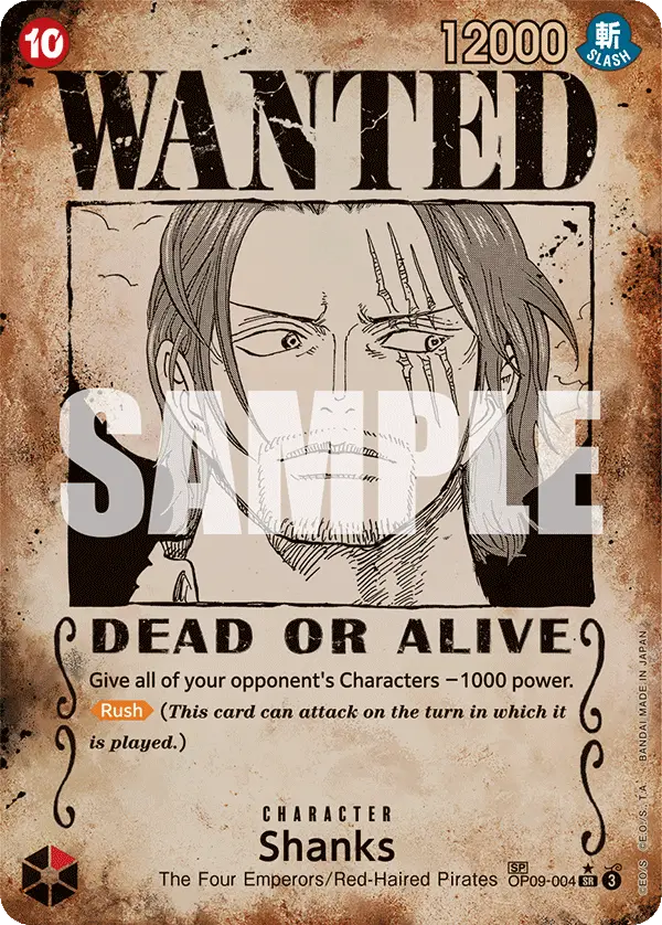 Shanks (Wanted Poster), Emperors in the New World OP09-004
