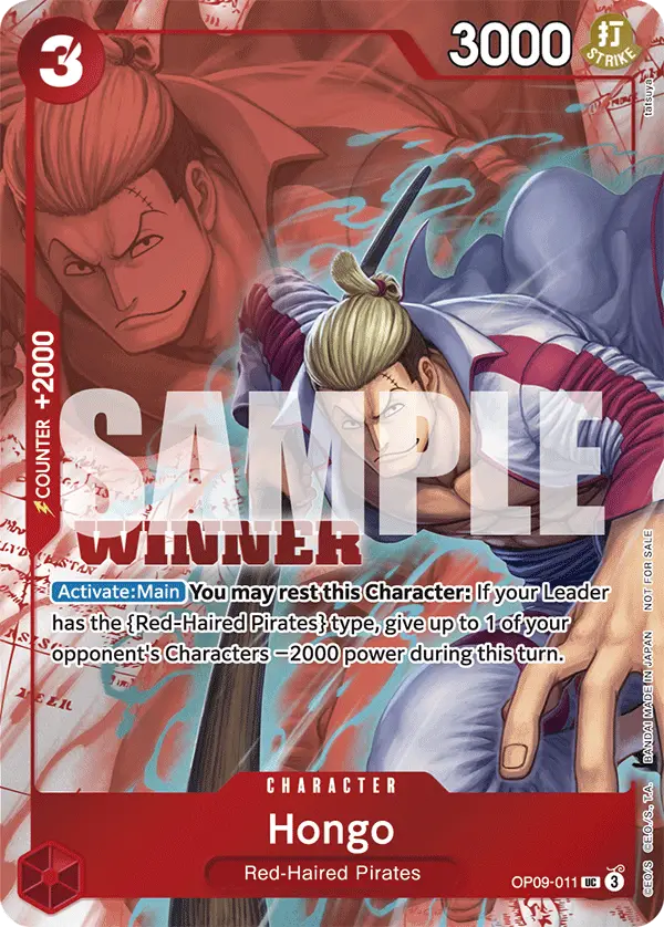 Hongo (Winner Pack 2025 Vol. 2), One Piece Promotion Cards OP09-011