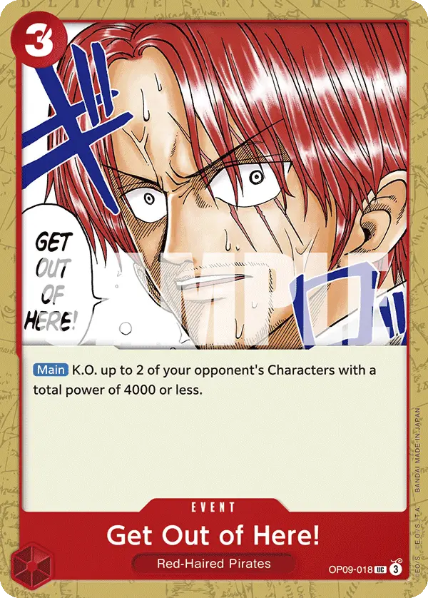 Get Out of Here!, Emperors in the New World OP09-018
