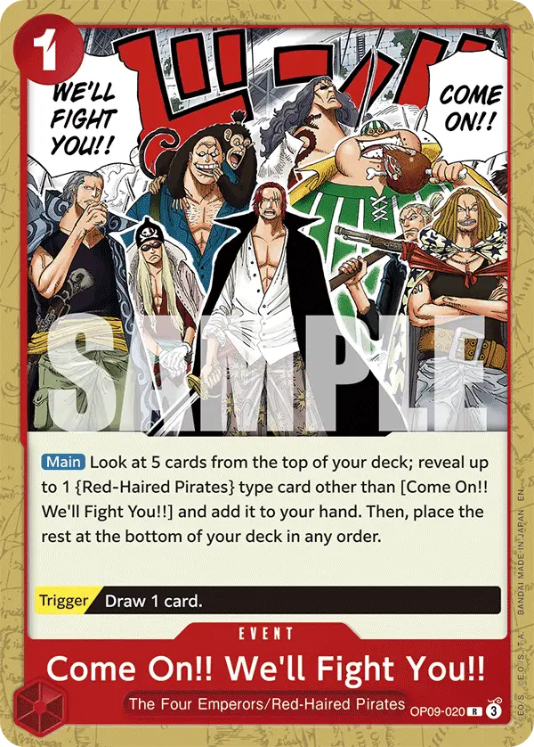 Come On!! We'll Fight You!! (Reprint), Starter Deck 23 RED Shanks OP09-020
