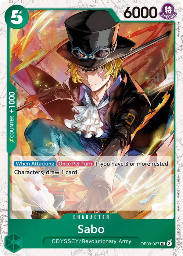 Sabo (Pirate Foil), Premium Booster -The Best- Vol. 2 OP09-027
