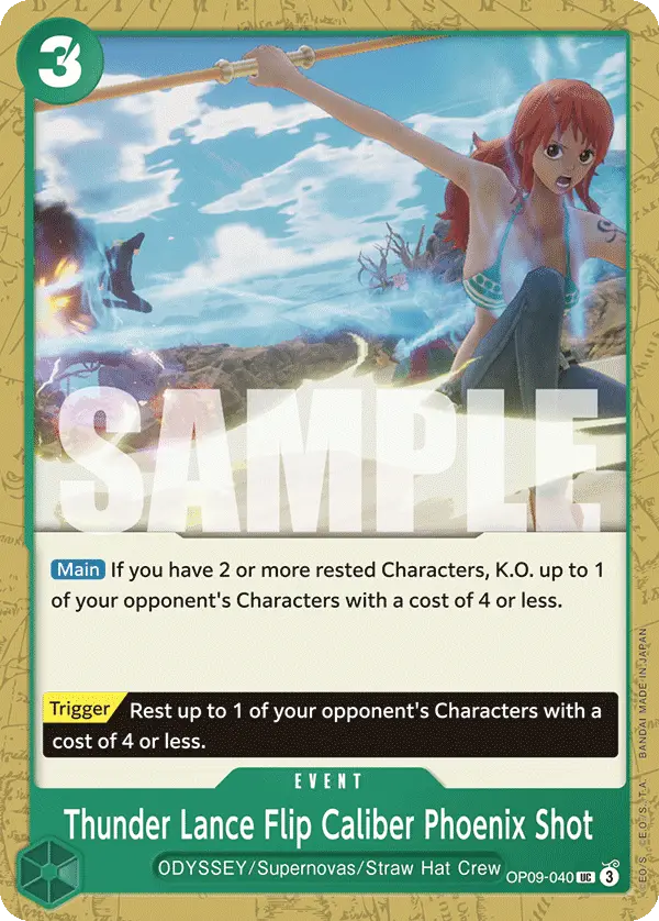 Thunder Lance Flip Caliber Phoenix Shot, Emperors in the New World OP09-040