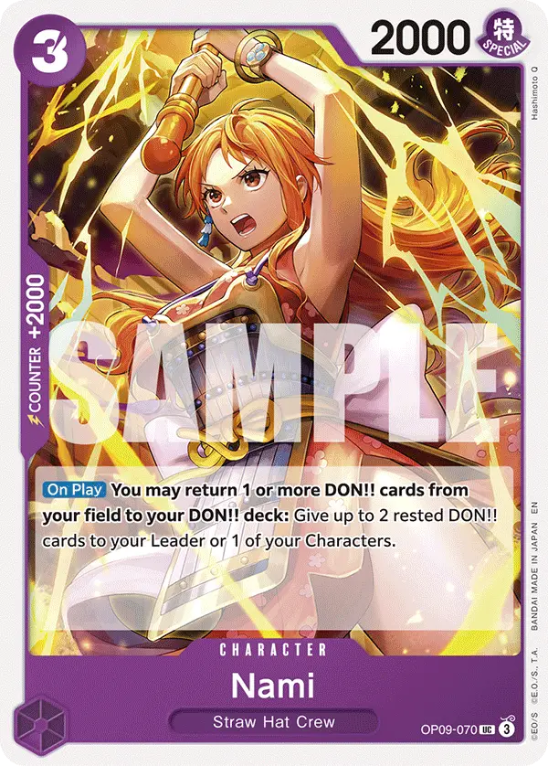 Nami (Reprint), Starter Deck 26 PURPLE/BLACK Monkey.D.Luffy OP09-070