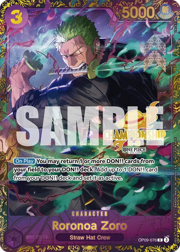 Roronoa Zoro (Championship 25-26 Regionals Season 1), One Piece Promotion Cards OP09-076