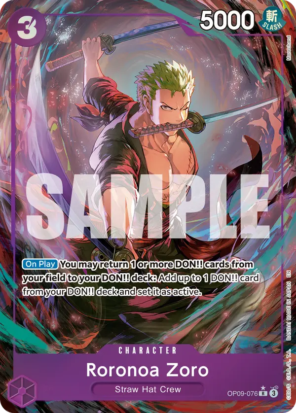 Roronoa Zoro (Alt Art), Premium Booster -The Best- Vol. 2 OP09-076