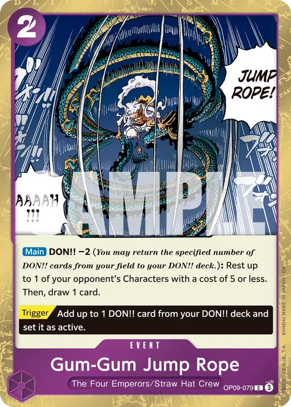 Gum-Gum Jump Rope (Pirate Foil), Premium Booster -The Best- Vol. 2 OP09-079