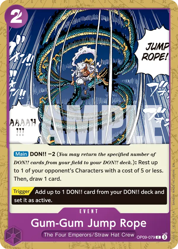 Gum-Gum Jump Rope, Emperors in the New World: 2nd Anniversary Tournament Cards OP09-079