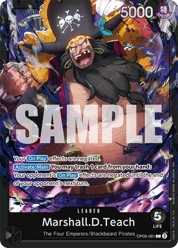 Marshall.D.Teach, Starter Deck 27 BLACK Marshall.D.Teach OP09-081