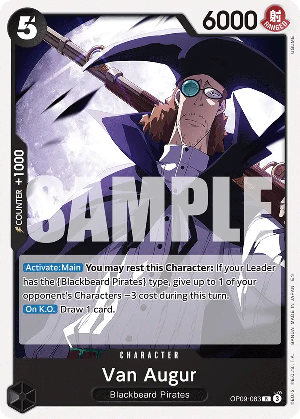 Van Augur (Reprint), Starter Deck 27 BLACK Marshall.D.Teach OP09-083