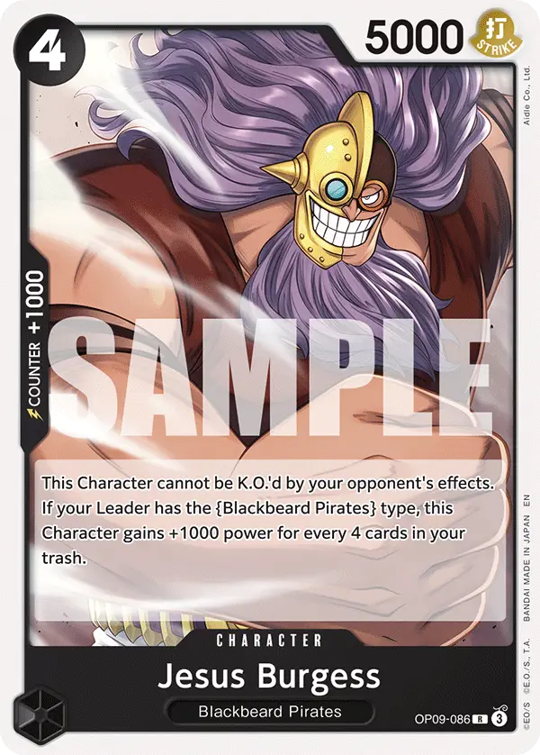 Jesus Burgess (Reprint), Starter Deck 27 BLACK Marshall.D.Teach OP09-086