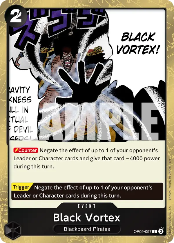Black Vortex (Pirate Foil), Premium Booster -The Best- Vol. 2 OP09-097