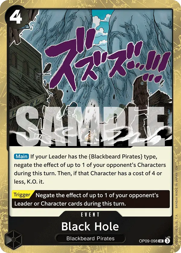 Black Hole (Pirate Foil), Premium Booster -The Best- Vol. 2 OP09-098