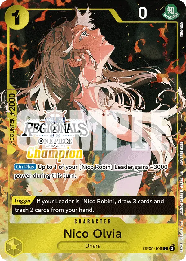 Nico Olvia (Online Regional Champion Card Set 2025 Vol.1), One Piece Promotion Cards OP09-106