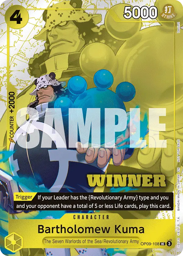 Bartholomew Kuma (Winner Pack 2025 Vol. 4), One Piece Promotion Cards OP09-108