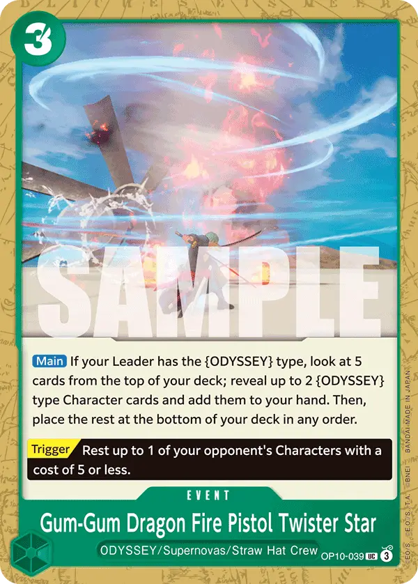 Gum-Gum Dragon Fire Pistol Twister Star, Royal Blood OP10-039