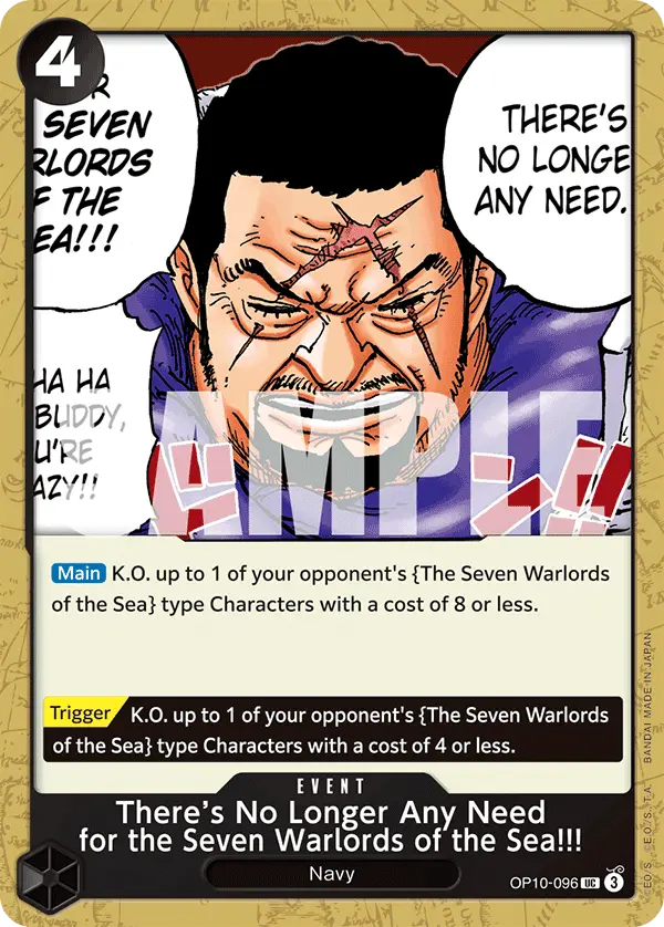 There's No Longer Any Need for the Seven Warlords of the Sea!!!, Royal Blood OP10-096