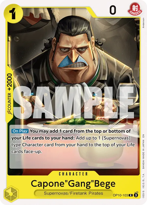 Capone"Gang"Bege, Starter Deck 36 YELLOW Eustass"Captain"Kid OP10-103