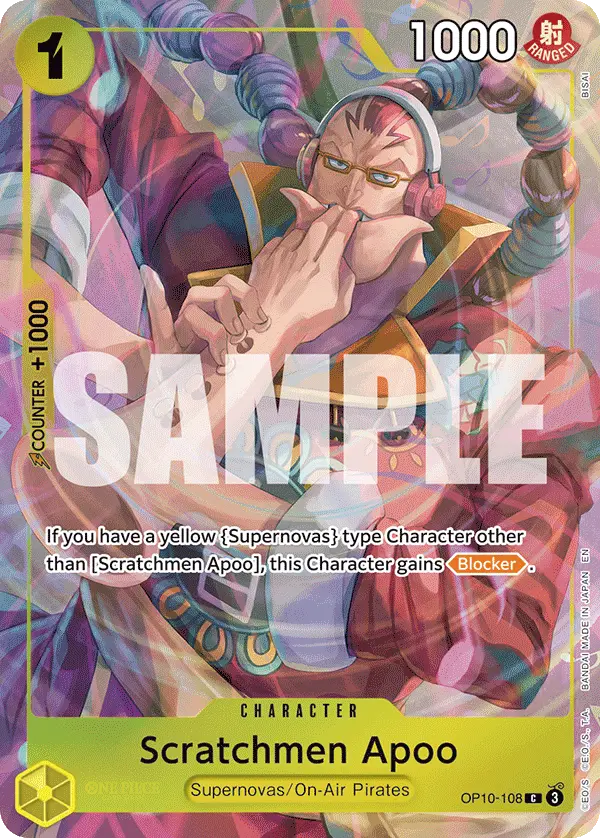 Scratchmen Apoo (Premium Card Collection -Best Selection Vol. 6-), One Piece Promotion Cards OP10-108