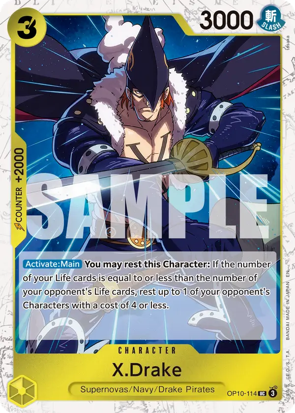 X.Drake (Pirate Foil), Premium Booster -The Best- Vol. 2 OP10-114