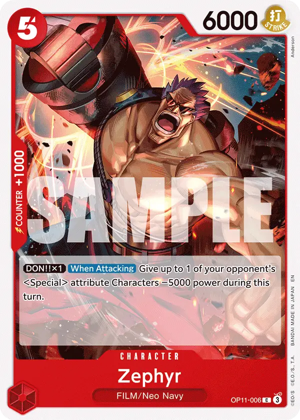 Zephyr, A Fist of Divine Speed OP11-006