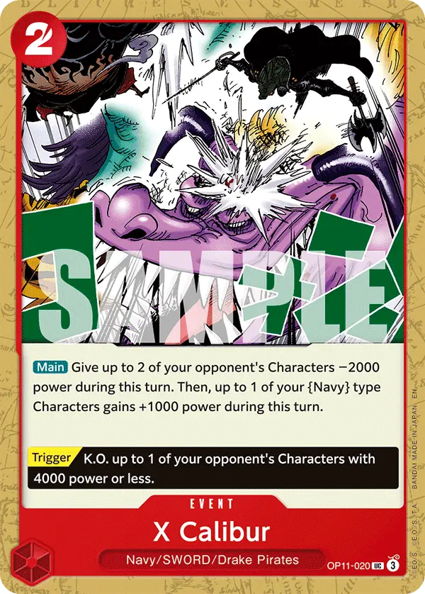 X Calibur, A Fist of Divine Speed OP11-020
