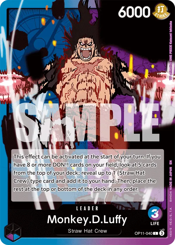 Monkey.D.Luffy, A Fist of Divine Speed OP11-040