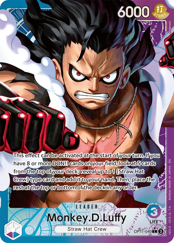 Monkey.D.Luffy (Alt Art), A Fist of Divine Speed OP11-040