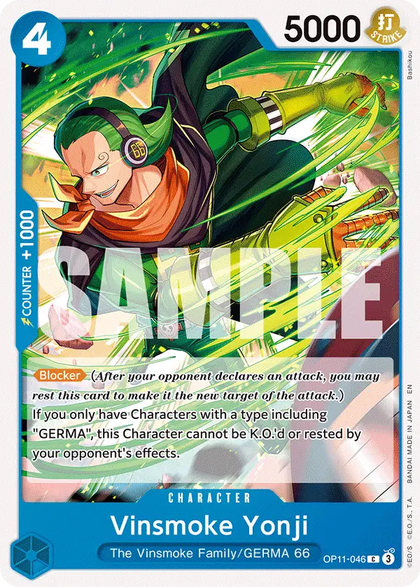 Vinsmoke Yonji, A Fist of Divine Speed OP11-046