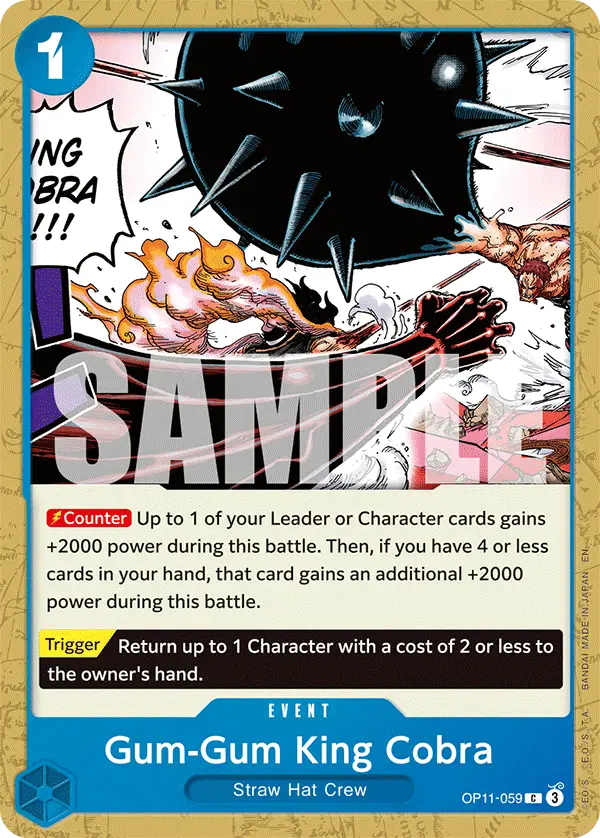 Gum-Gum King Cobra, A Fist of Divine Speed OP11-059