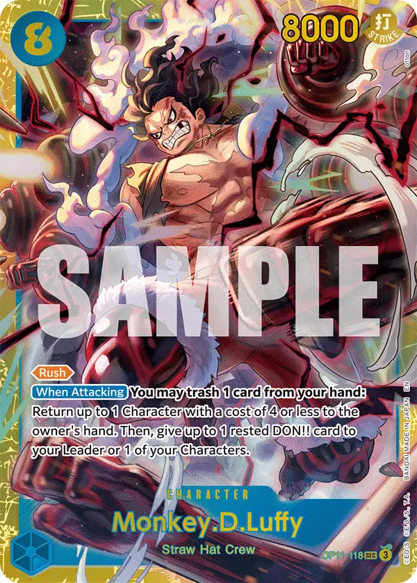 Monkey.D.Luffy, A Fist of Divine Speed OP11-118