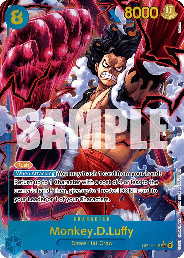 Monkey.D.Luffy (Alt Art), A Fist of Divine Speed OP11-118