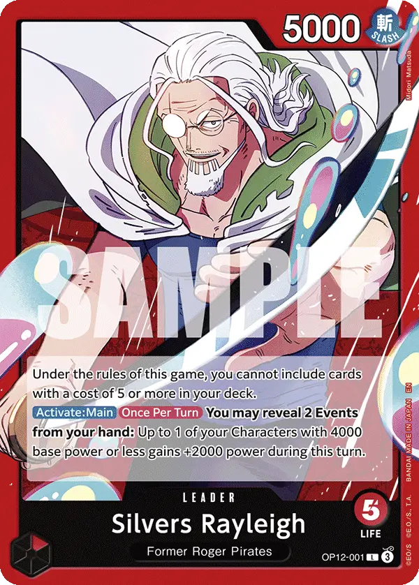 Silvers Rayleigh, Legacy of the Master OP12-001