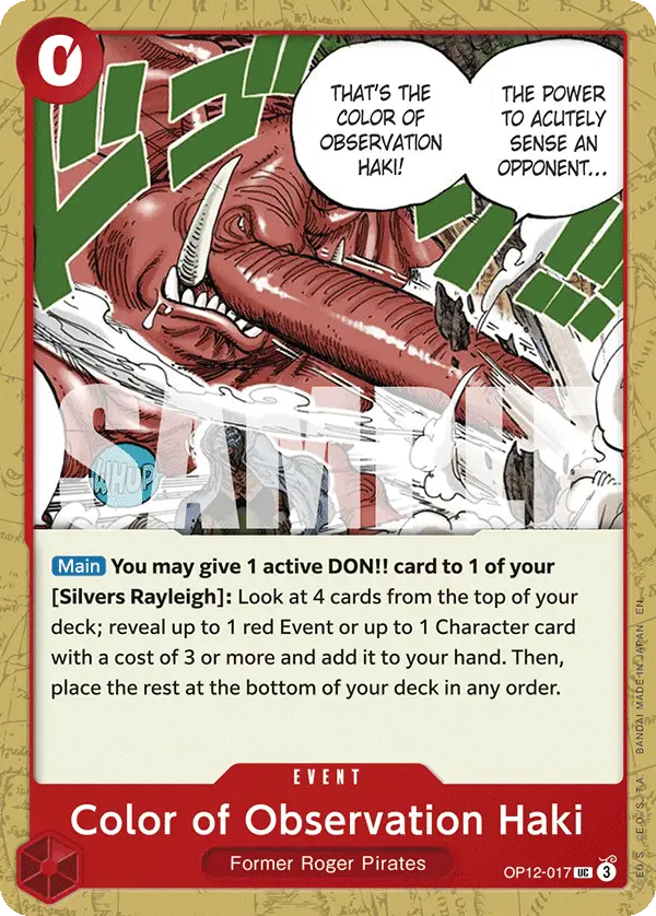 Color of Observation Haki, Legacy of the Master OP12-017