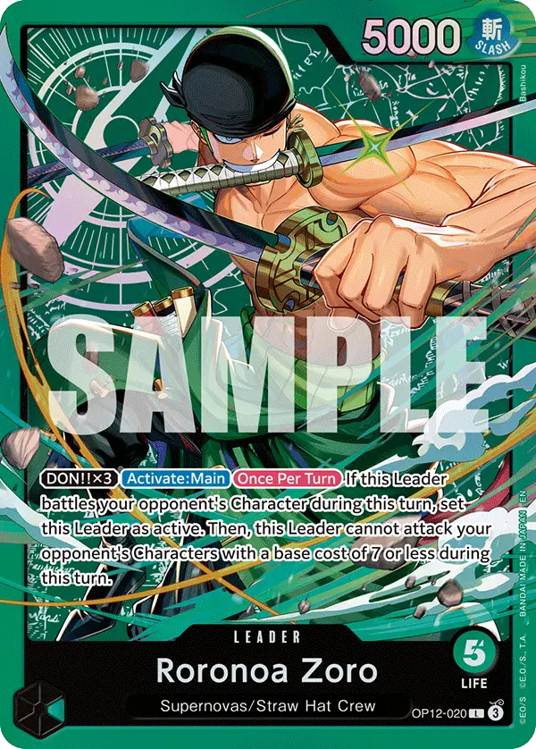 Roronoa Zoro, Starter Deck 32 GREEN Roronoa Zoro OP12-020