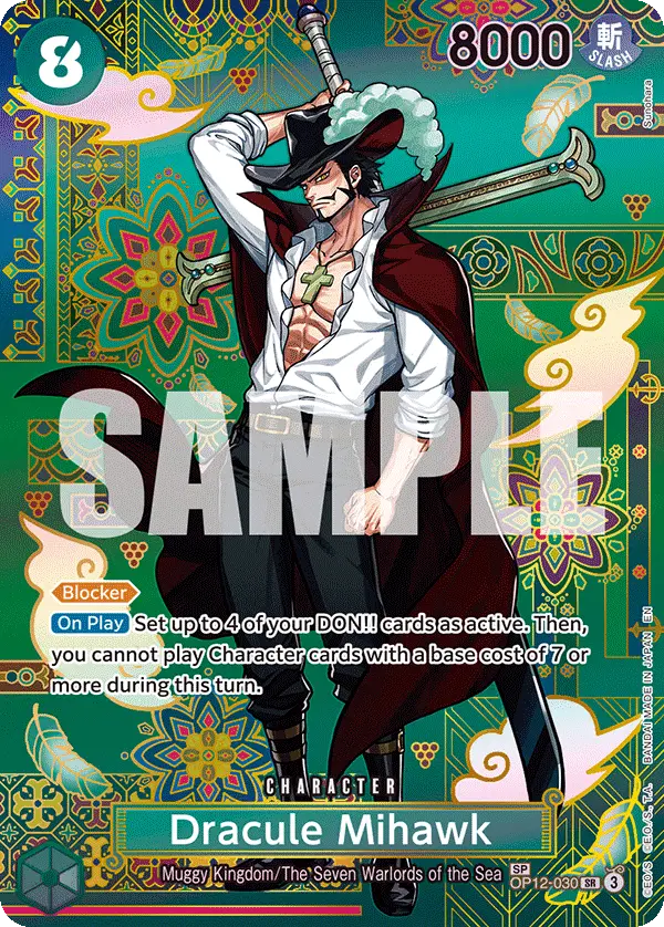 Dracule Mihawk (SP), The Azure Sea's Seven OP12-030