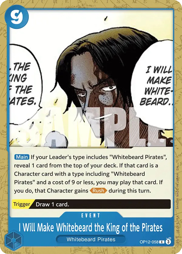 I Will Make Whitebeard the King of the Pirates, Legacy of the Master Release Event Cards OP12-058