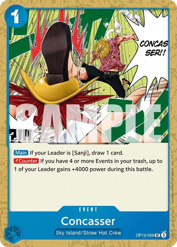 Concasser, Legacy of the Master Release Event Cards OP12-059